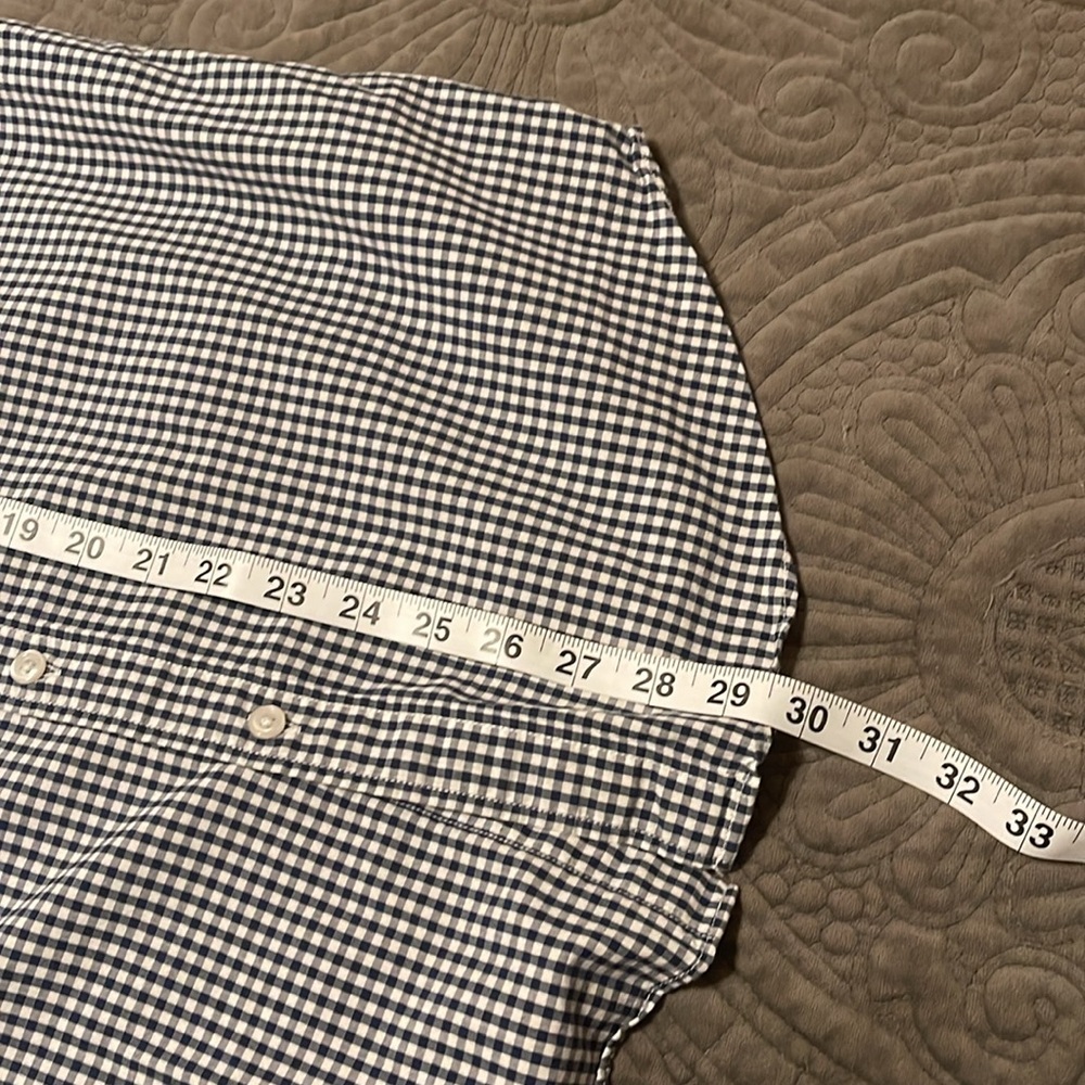 J CREW Button Down Blue/White Checkered Shirt Size Medium - Picture 9 of 9